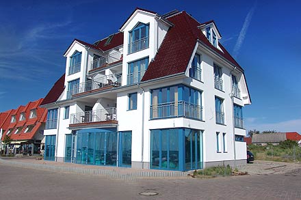 Außenansicht des Hauses Hafenkieker in Wiek auf Rügen