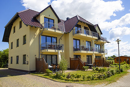 Außenansicht der Villa Boddeblick in Wiek auf Rügen