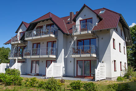 Außenansicht der Villa Wittow in Wiek auf Rügen